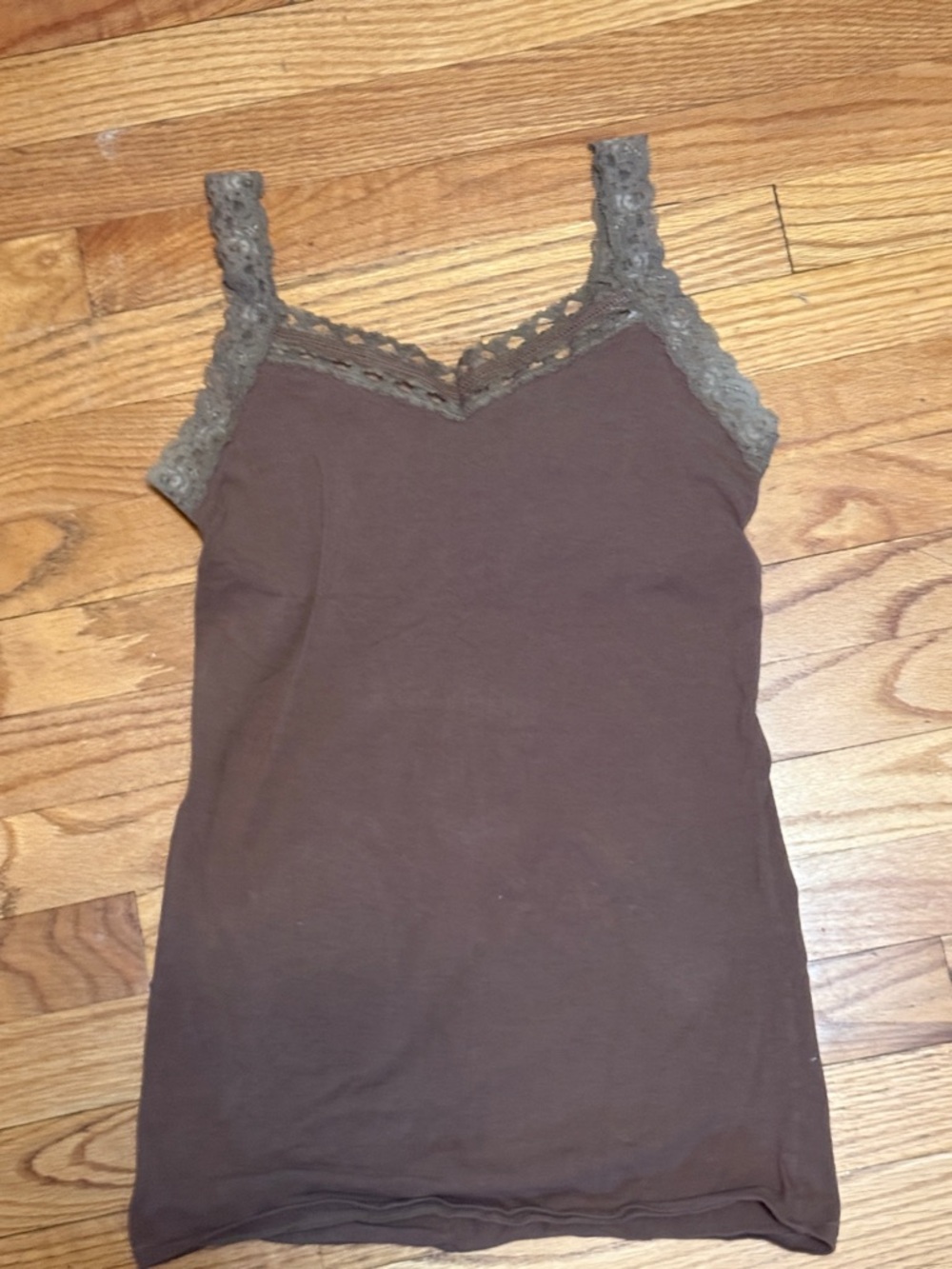 Urban Behavior Brown Lace-Trim Camisole